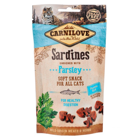 Carnilove Cat Soft Snack із сардиною та петрушкою для котів 50 г